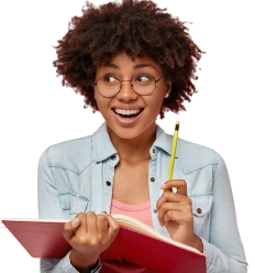 Uma jovem estudante utilizando o PD Exercícios na Passei Direto.